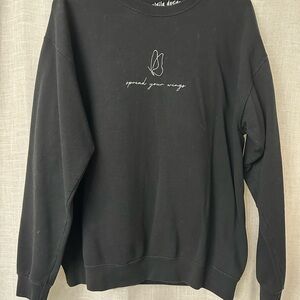 Black Sweatshirt with Print Design